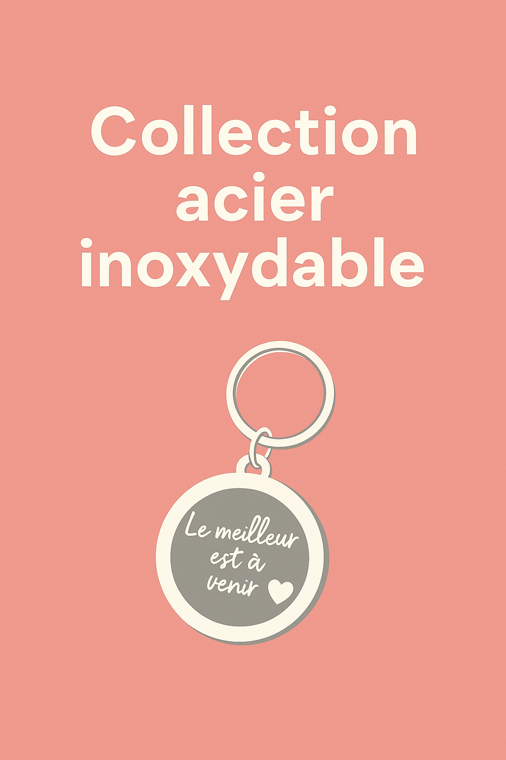 Porte-clé acier inoxydable