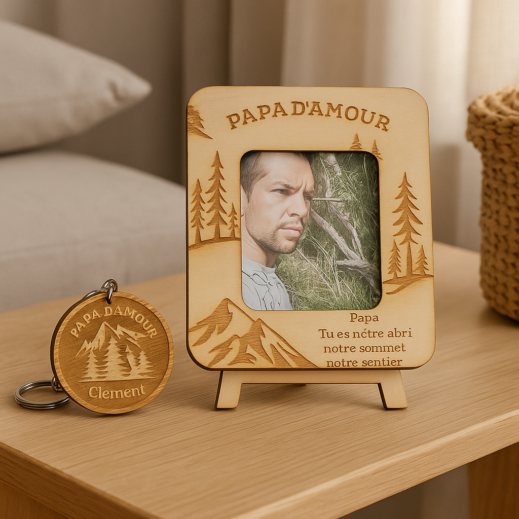 Cadre personnalisé spécial fête des pères fait à la Réunion 