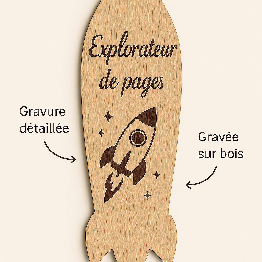 Marque-page en bois – Collection Vacances