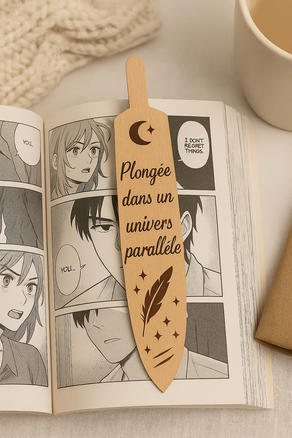 Marque-page en bois – Collection Vacances