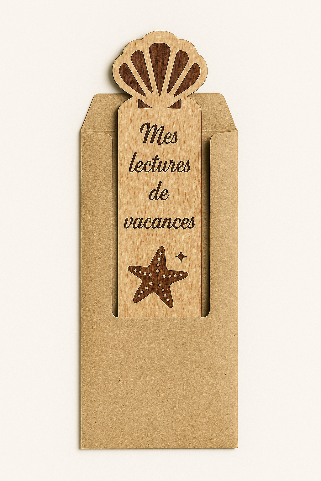 Marque-page en bois – Collection Vacances