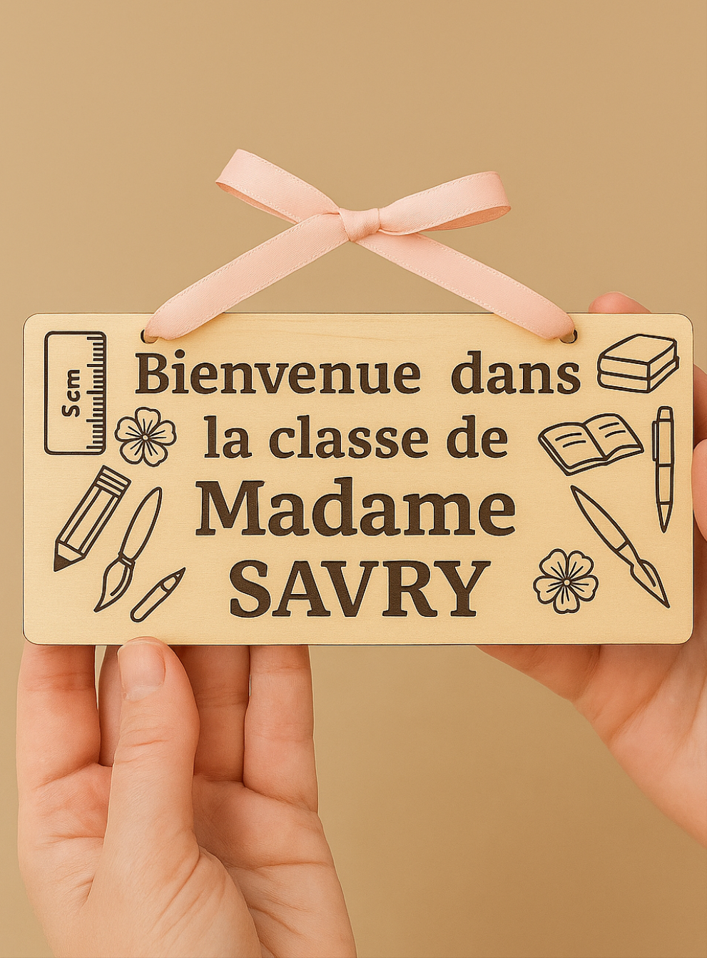 Panneau de porte personnalisé – Bienvenue dans la classe