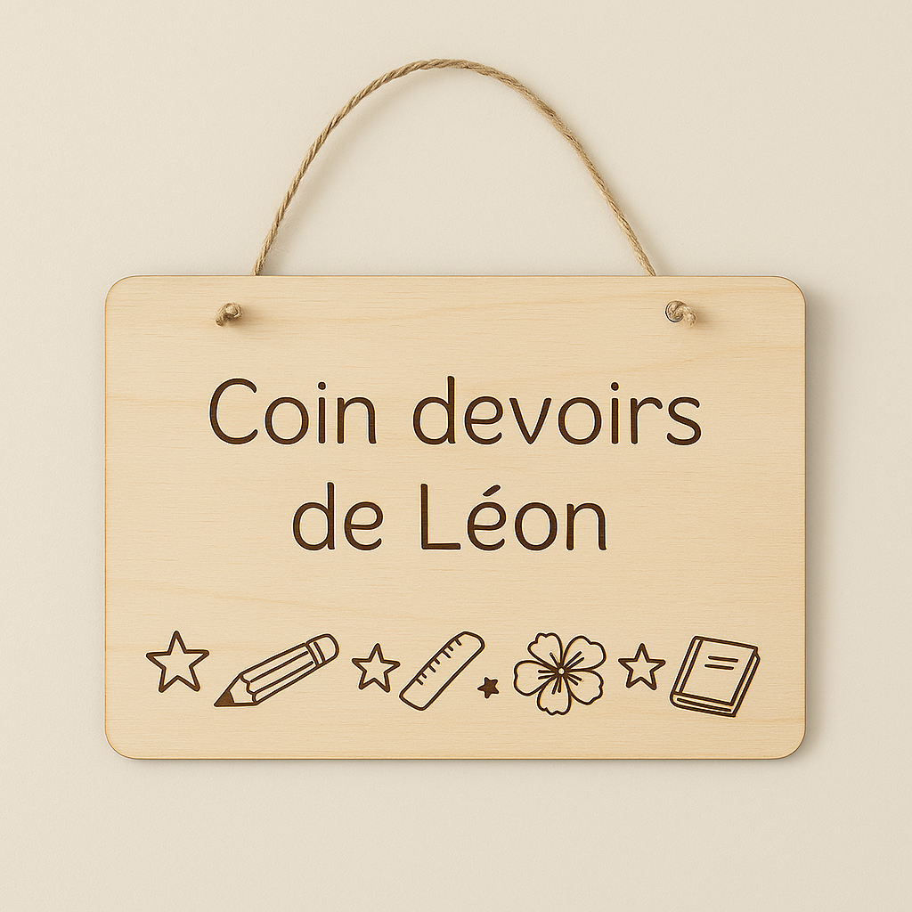 Pancarte coin devoir personnalisé fait à la Réunion 