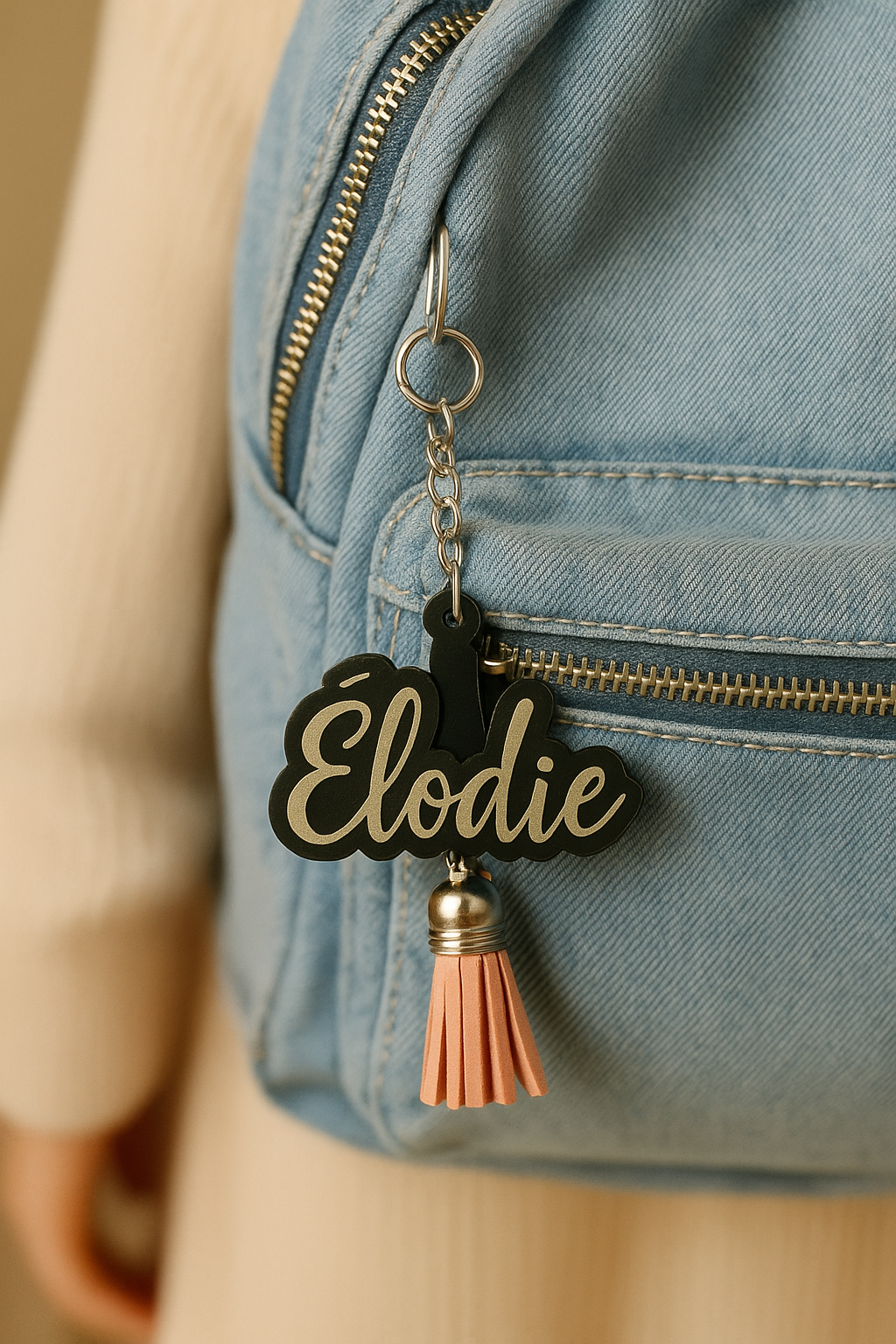 Porte-clé Prénom Personnalisé – Acrylique Opaque Chic et Élégant