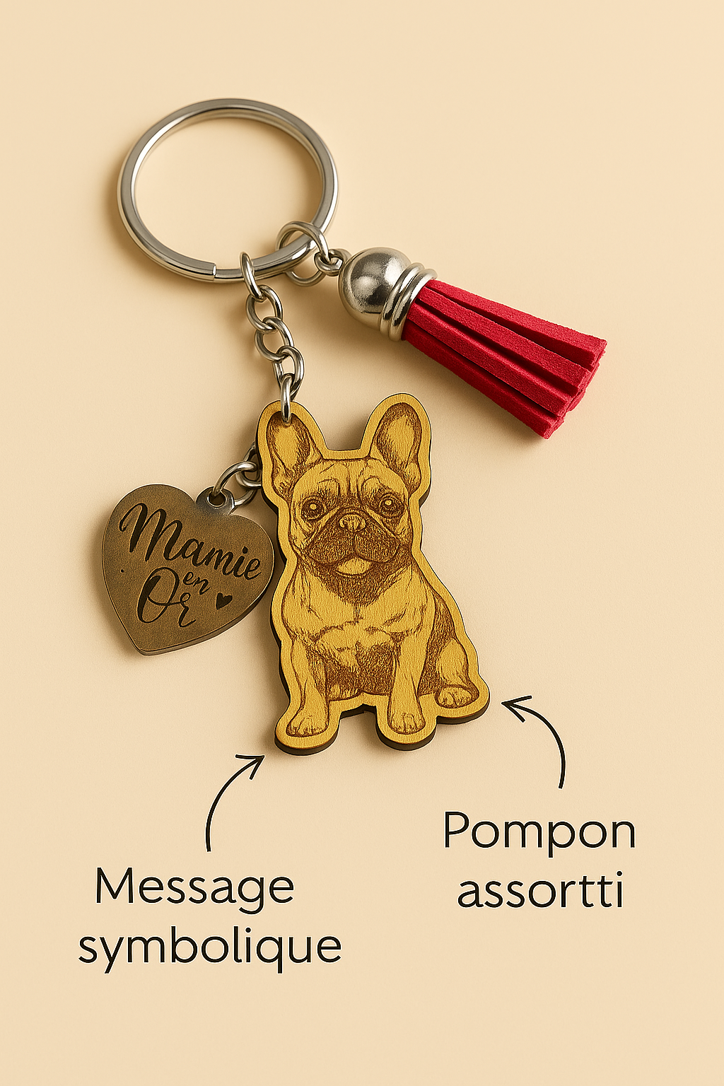 Trousseau Porte-clés Spécial Mamie – Cadeau Personnalisé et Émotionnel