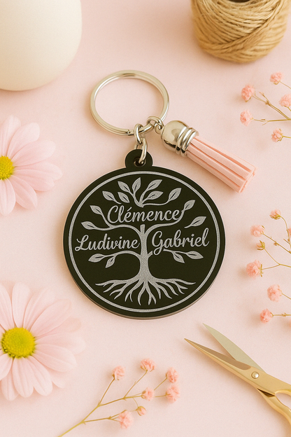 Arbre de Lien – Porte-clé personnalisé Fête des Mères