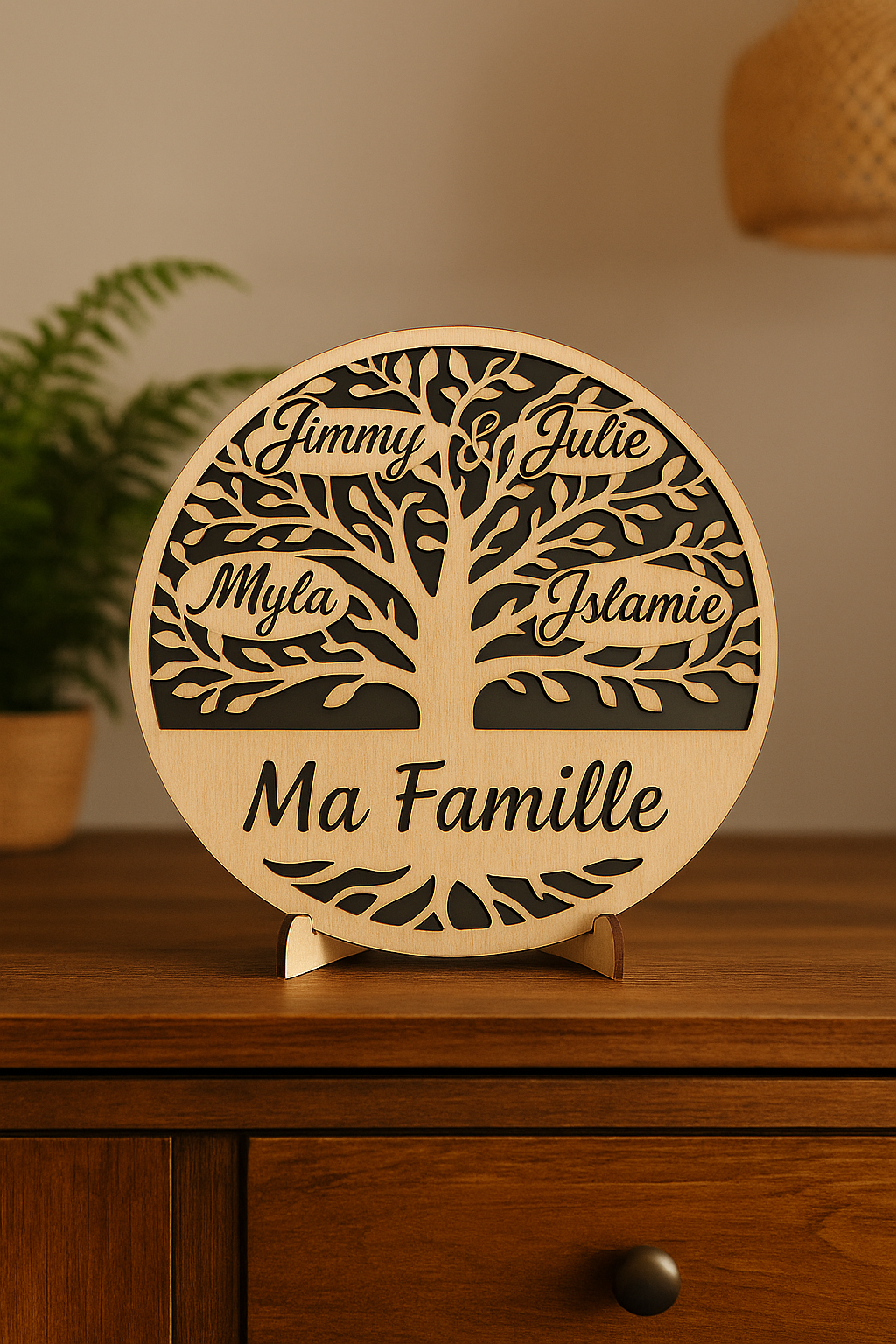 Arbre de Vie mural personnalisé – Cadeau Fête des Mères 29cm