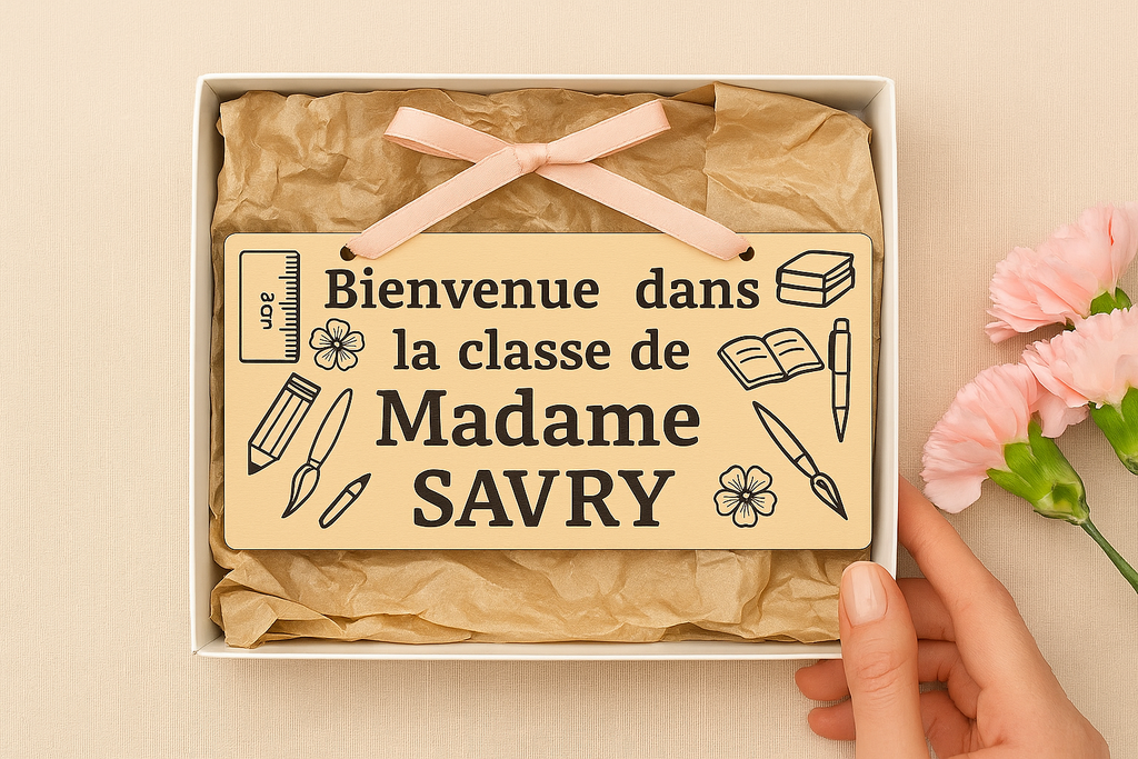 Panneau de porte personnalisé – Bienvenue dans la classe