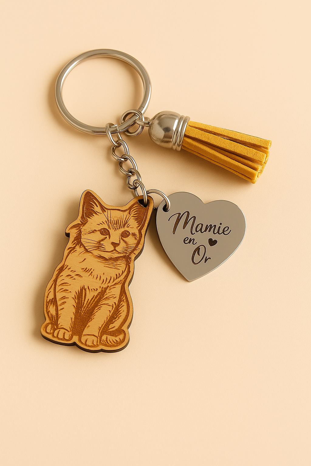 Trousseau Porte-clés Spécial Mamie – Cadeau Personnalisé et Émotionnel