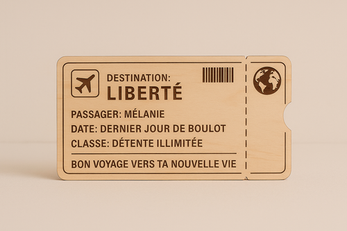 Billet pour la Liberté – Cadeau de Retraite Personnalisé