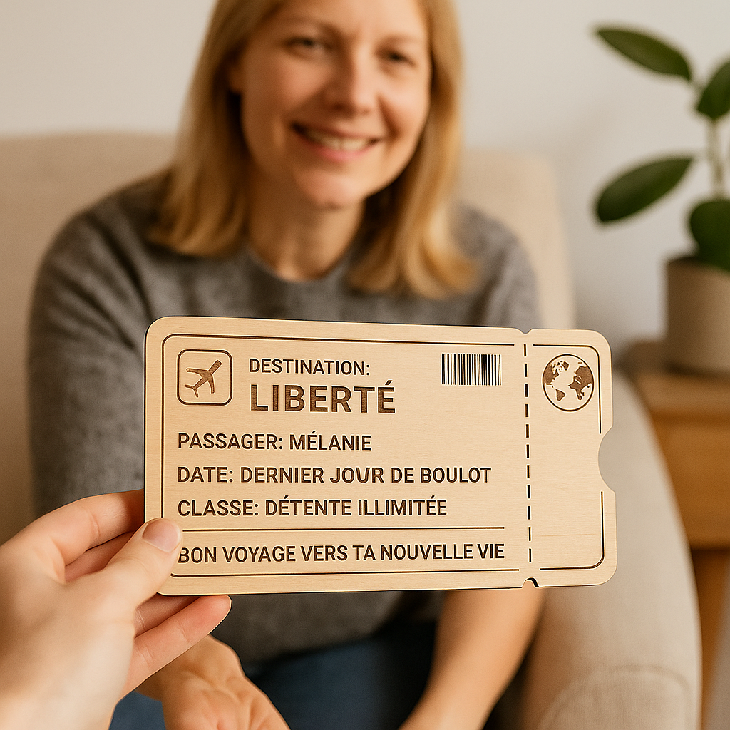Billet pour la Liberté – Cadeau de Retraite Personnalisé