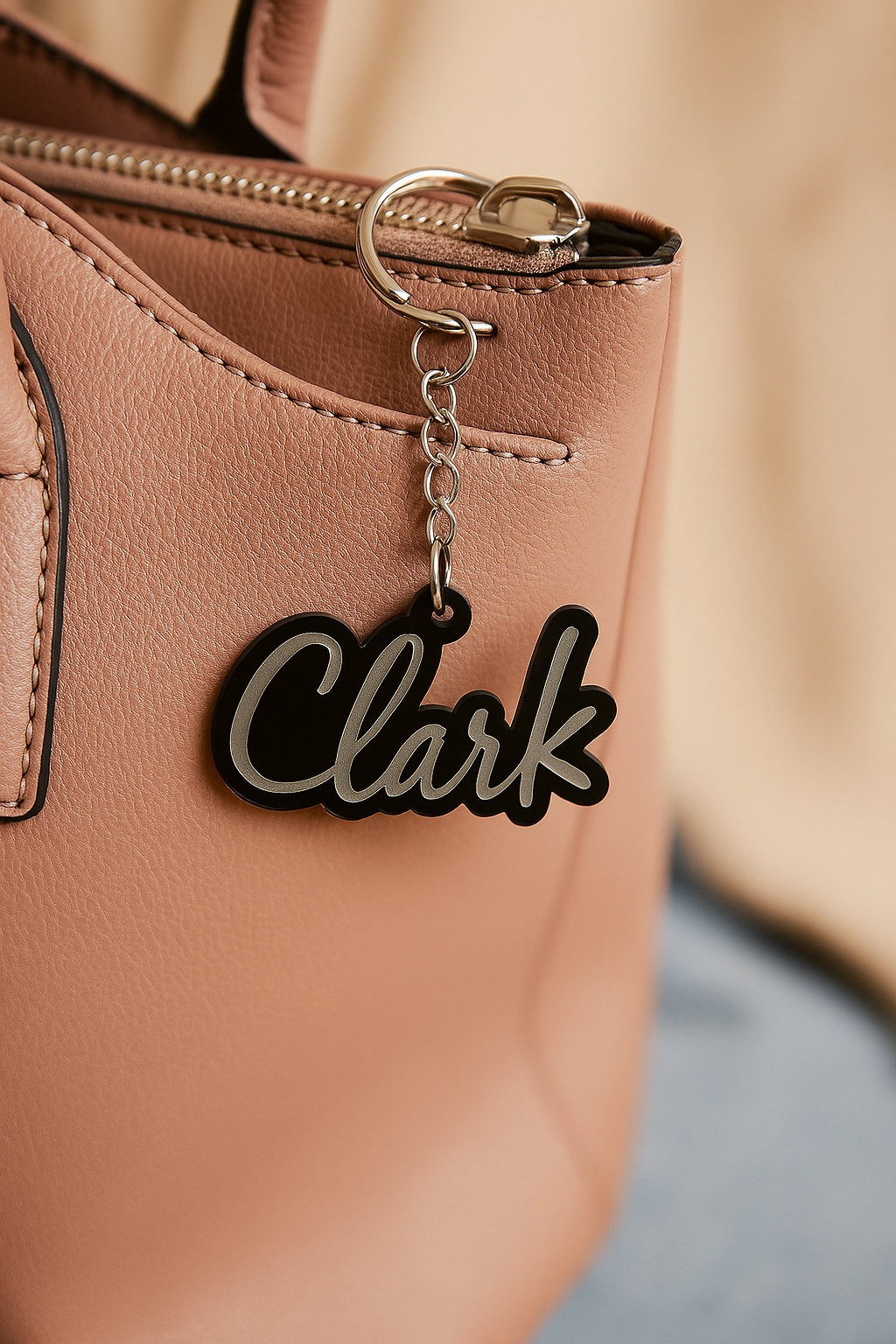 Porte-clé Prénom Personnalisé – Acrylique Opaque Chic et Élégant