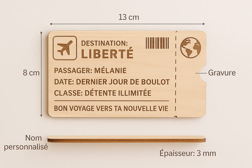 Billet pour la Liberté – Cadeau de Retraite Personnalisé