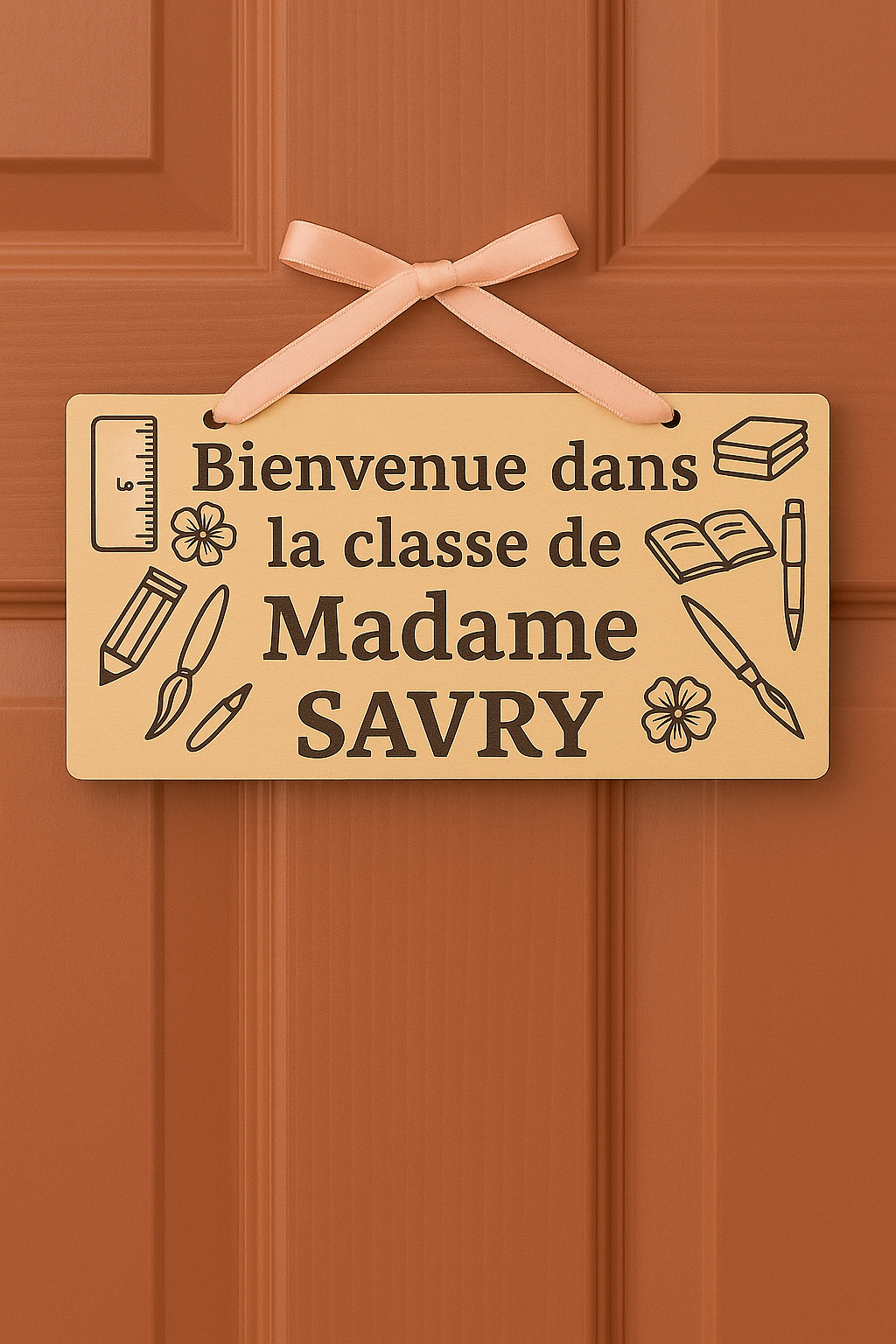 Panneau de porte personnalisé – Bienvenue dans la classe