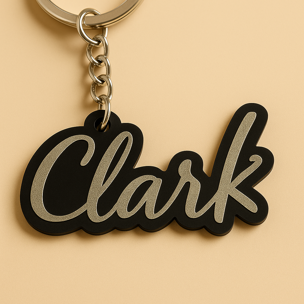 Porte-clé Prénom Personnalisé – Acrylique Opaque Chic et Élégant