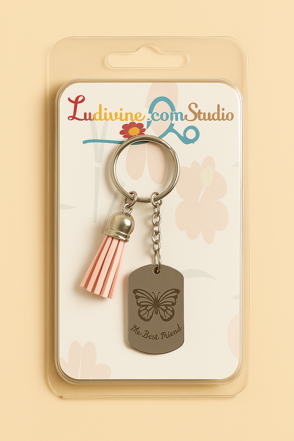 Porte-clé Personnalisé en Acier Inoxydable – Gravure Style Dog Tag