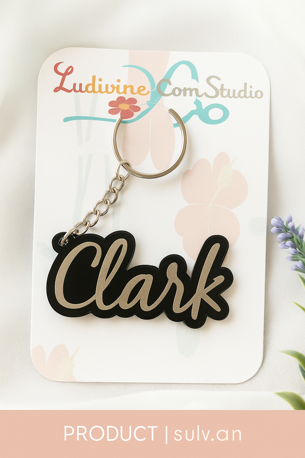 Porte-clé Prénom Personnalisé – Acrylique Opaque Chic et Élégant