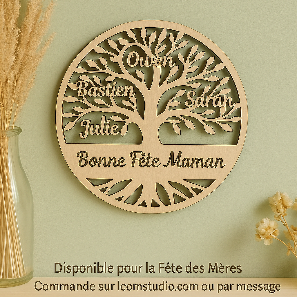 Arbre de Vie mural personnalisé – Cadeau Fête des Mères 29cm