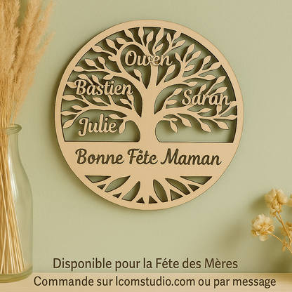 Arbre de Vie mural personnalisé – Cadeau Fête des Mères 29cm